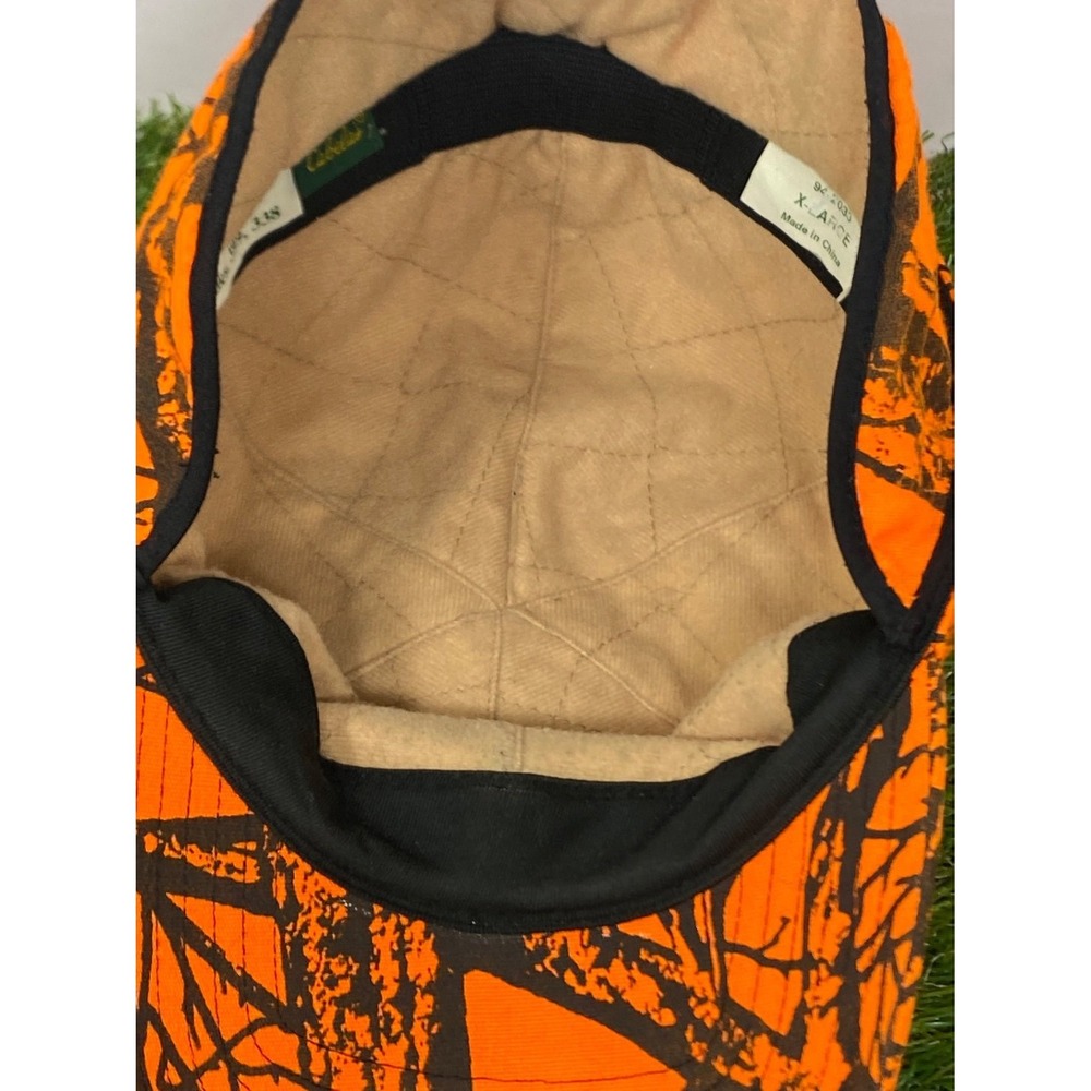 Cabela's Gore-Tex Thinsulate Blaze Orange Camouflage Hunting Cap XL Fabric - Picture 10 of 10